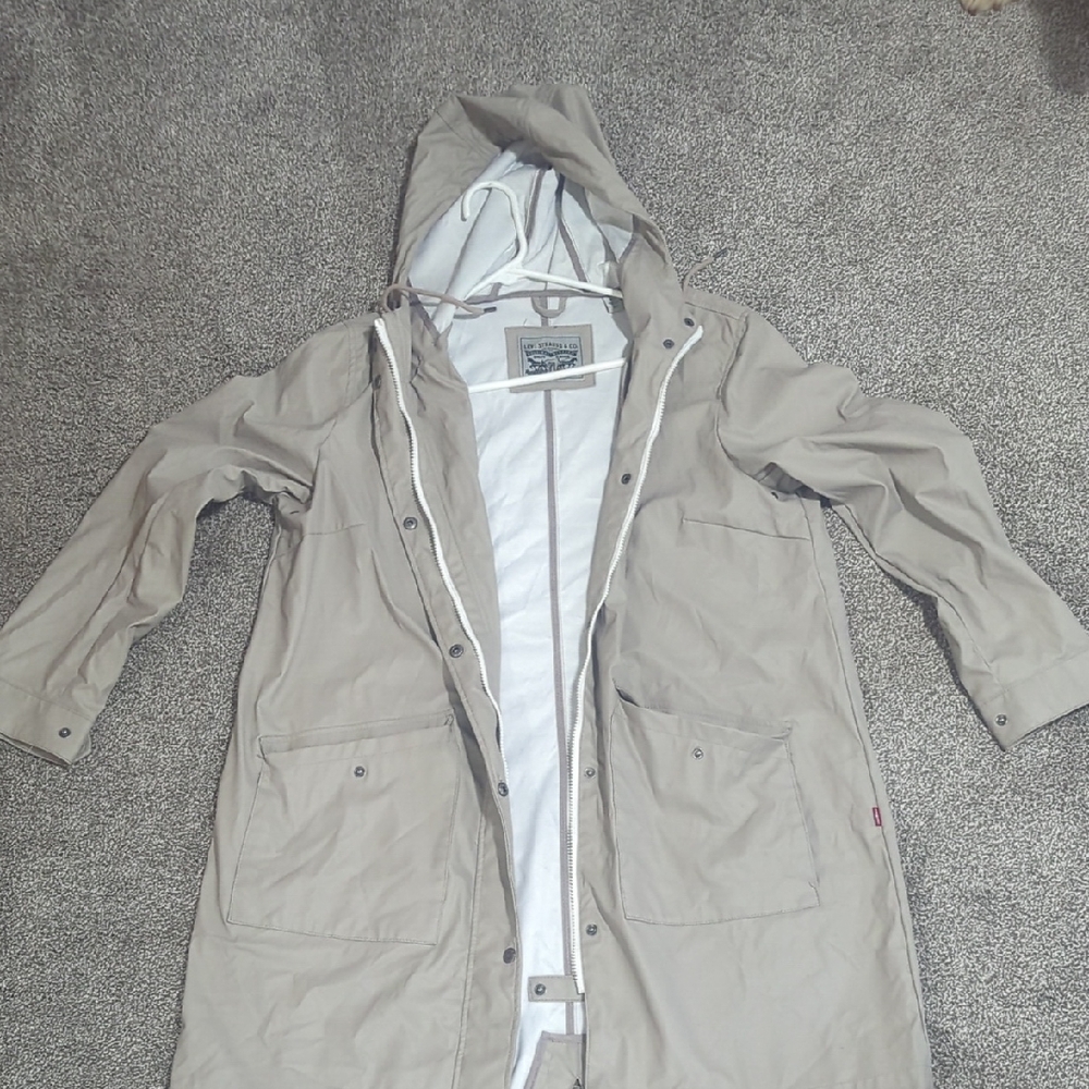 Levi's Women's Tan Hooded Raincoat